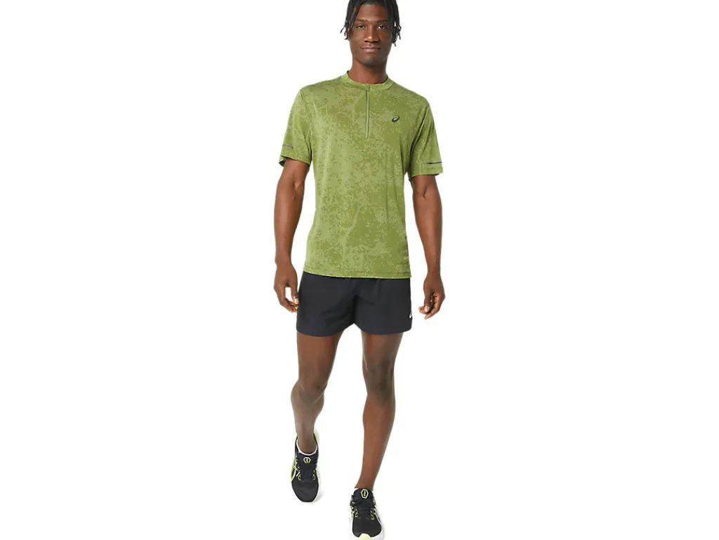 metarun__zip_ss_top__pattern_7.webp Heren ASICS Shirts Met Korte Mouwen*Metarun 1/2 Zip Ss Top - Pattern
